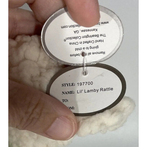 Set Of 3‎ Bearington Baby Lamby Lambykin Snuggler Rattle Stuffed Animal NEW - Picture 7 of 7